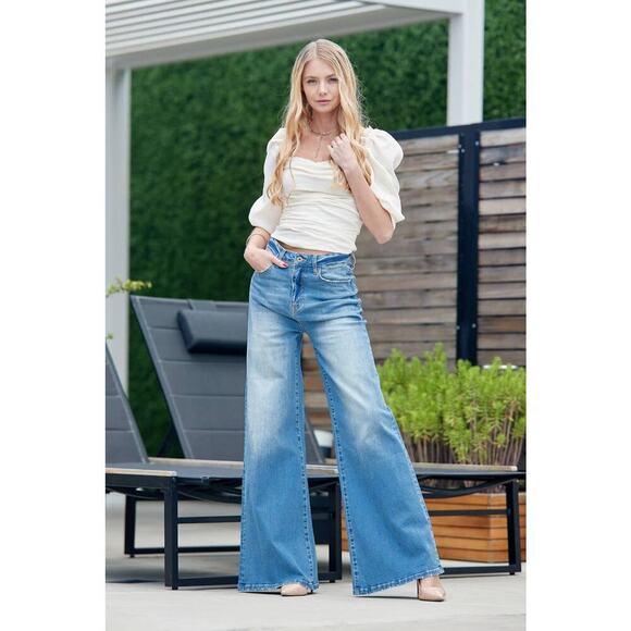 -HIGH RISE SUPER WIDE LEG WITH STRETCH NONDISTRESSED - Picture 3 of 6